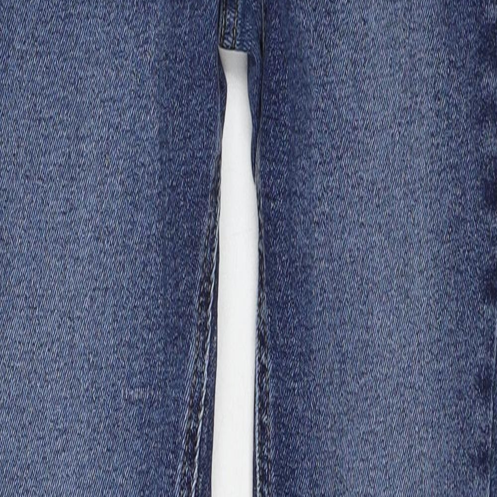 River Island Womens Blue Cotton Bootcut Jeans Size 10 Regular Zip