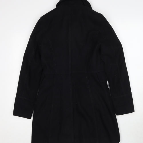 H&M Womens Black Pea Coat Coat Size 6 Button