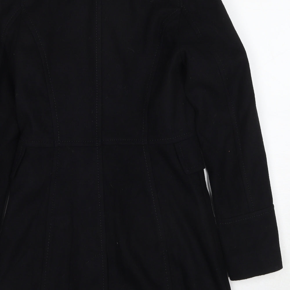 H&M Womens Black Pea Coat Coat Size 6 Button