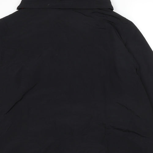 Bonmarché Womens Black Rain Coat Coat Size 18 Zip - Size 18-20