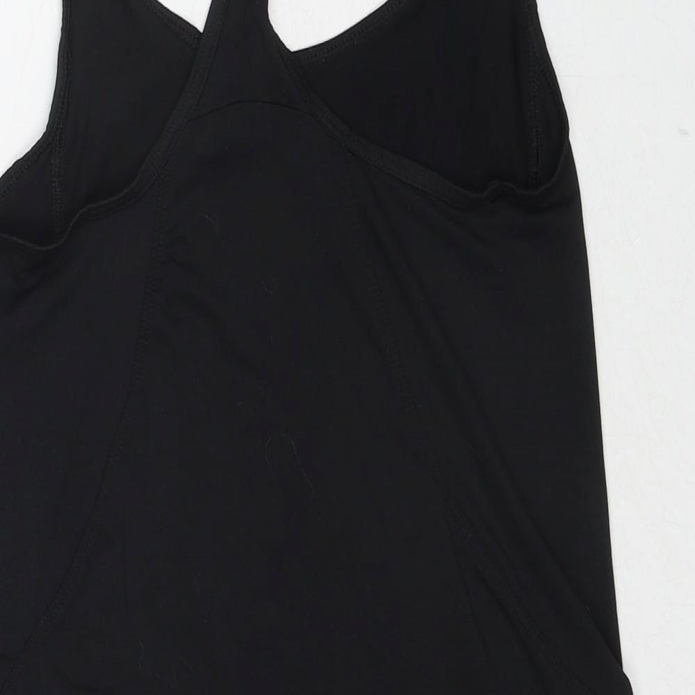 DECATHLON Womens Black Polyester Camisole Tank Size 8 Round Neck Pullover - Work it own it