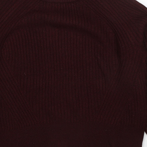 Marks and Spencer Womens Red Round Neck Acrylic Pullover Jumper Size M