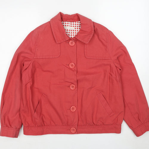 Marks and Spencer Womens Red Jacket Size 16 Button