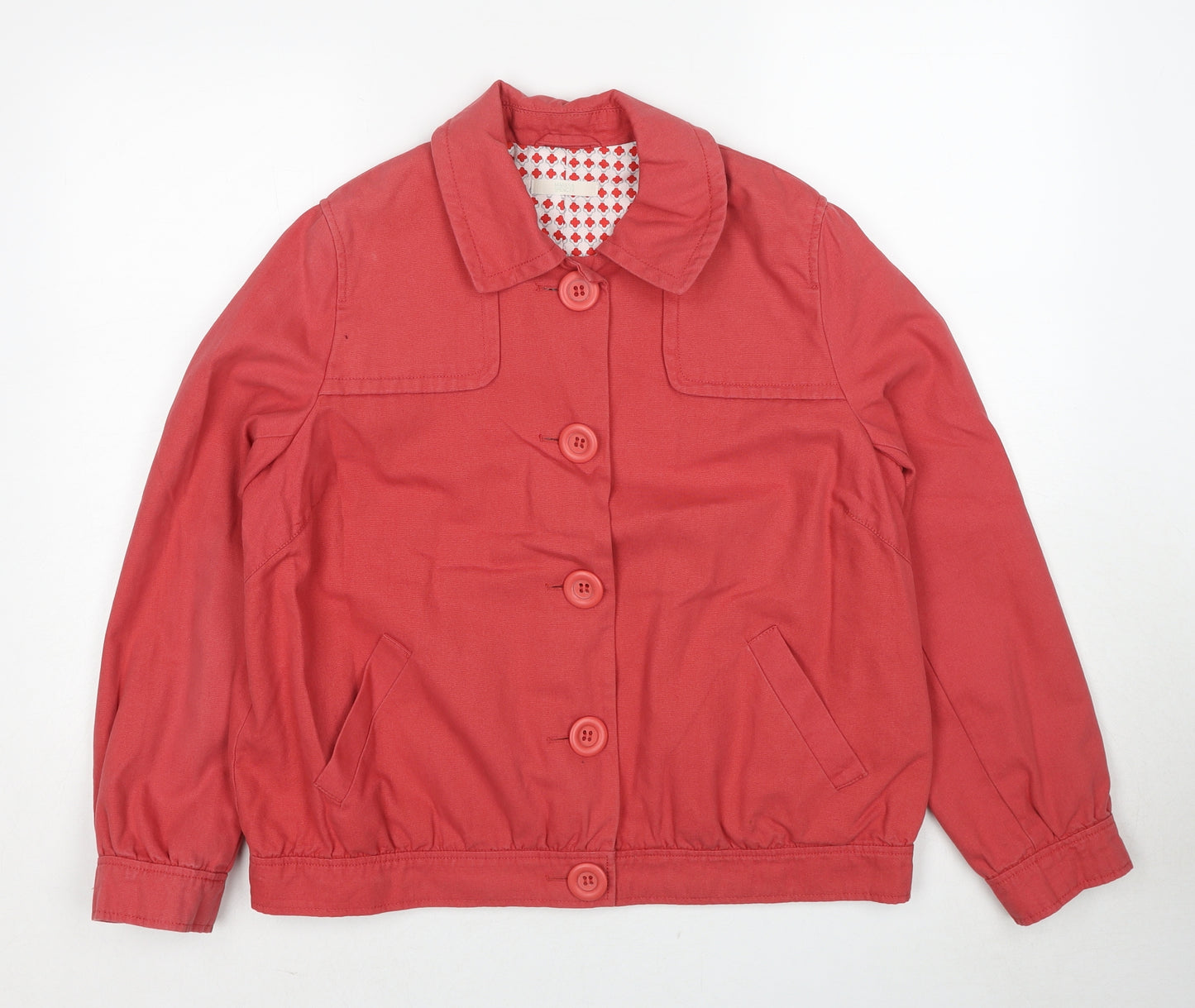 Marks and Spencer Womens Red Jacket Size 16 Button