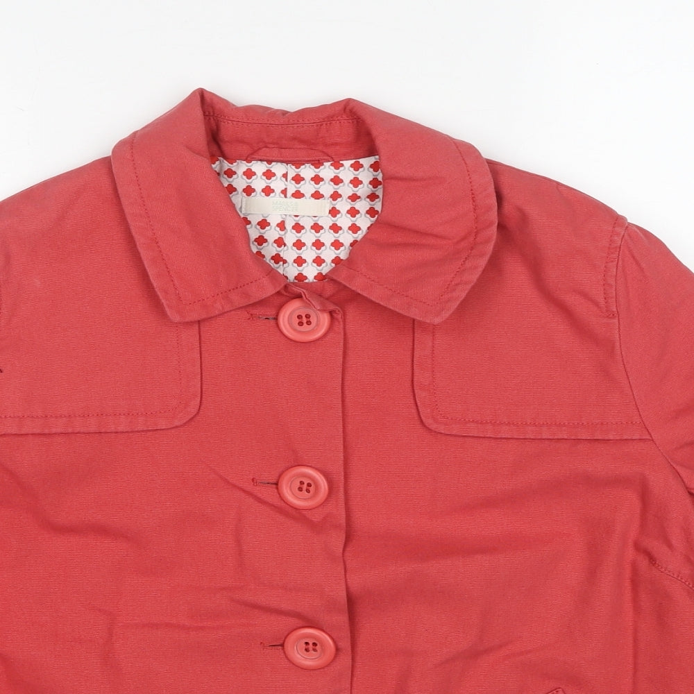 Marks and Spencer Womens Red Jacket Size 16 Button