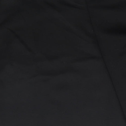 John Lewis Womens Black Polyester Swing Skirt Size 8 Zip