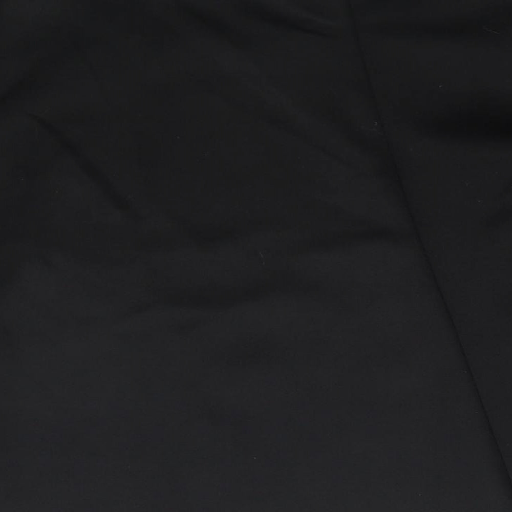 John Lewis Womens Black Polyester Swing Skirt Size 8 Zip