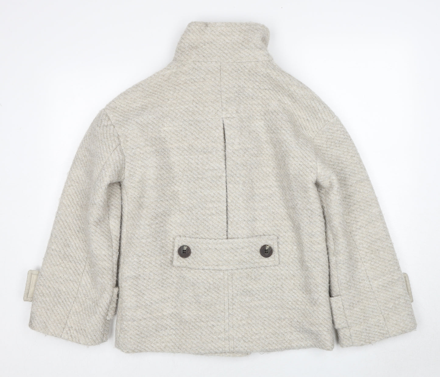 Marks and Spencer Womens Ivory Overcoat Coat Size XS Zip