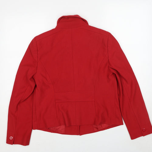 Debenhams Womens Red Jacket Size 14 Button