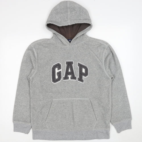 Marks and Spencer Boys Grey Cotton Pullover Hoodie Size 13 Years Pullover