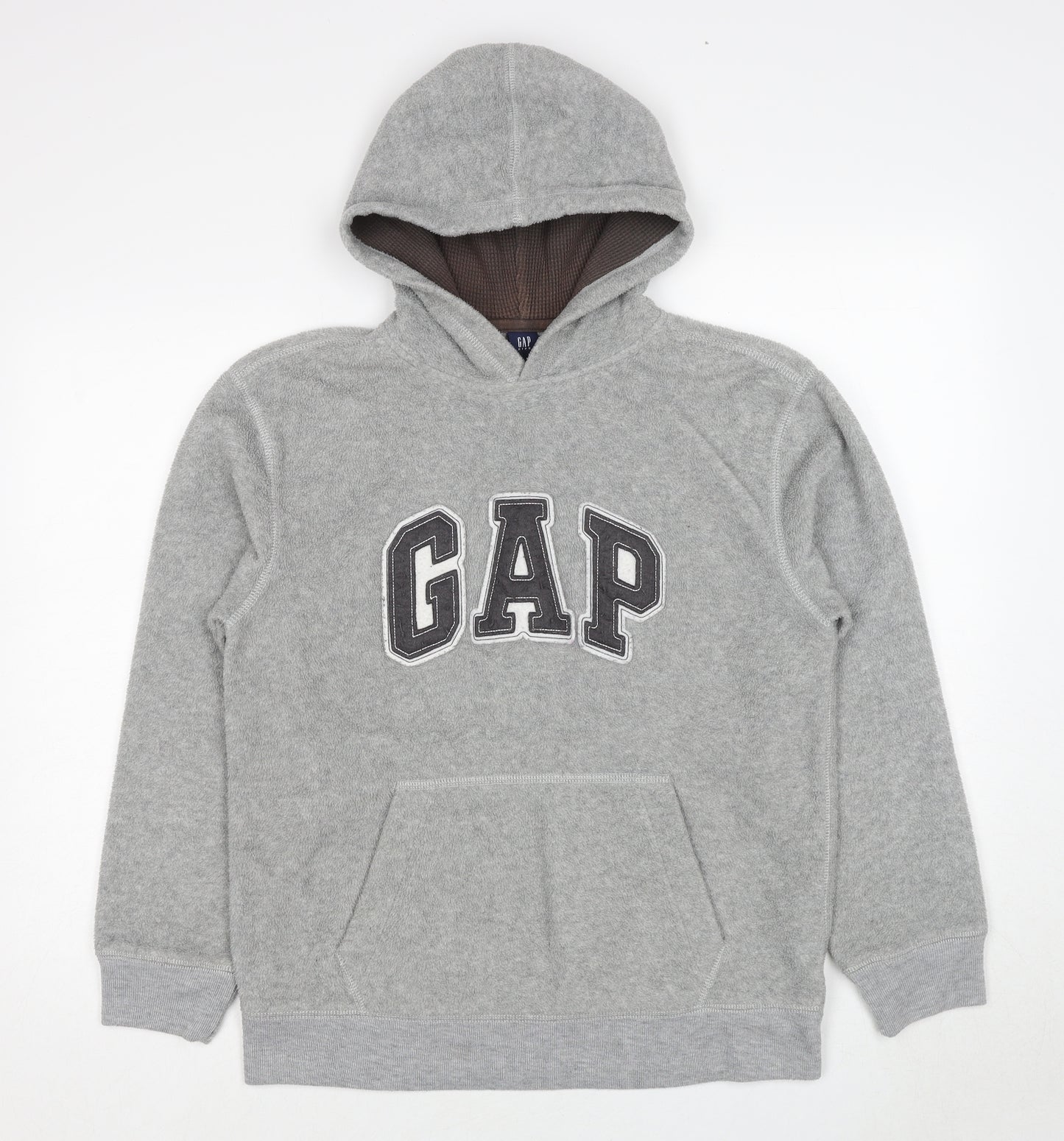 Marks and Spencer Boys Grey Cotton Pullover Hoodie Size 13 Years Pullover