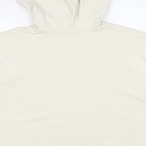 GOODMOVE Womens Ivory Cotton Pullover Hoodie Size 16 Pullover