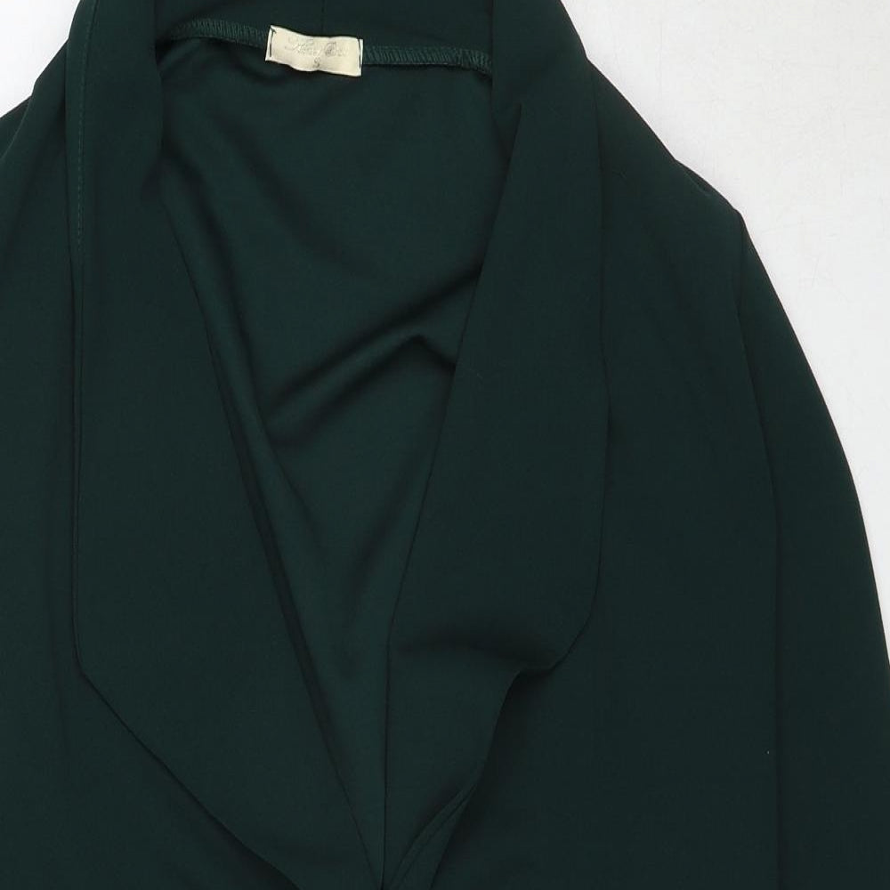 Kimi&Co Womens Green Overcoat Coat Size S Button