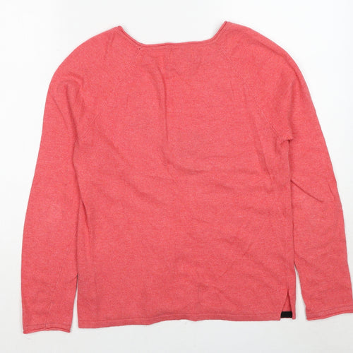 Antoni & Alison Womens Pink Round Neck Cotton Pullover Jumper Size 10 - Bird