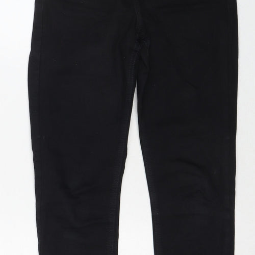 Topshop Womens Black Cotton Skinny Jeans Size 25 in L28 in Regular Zip