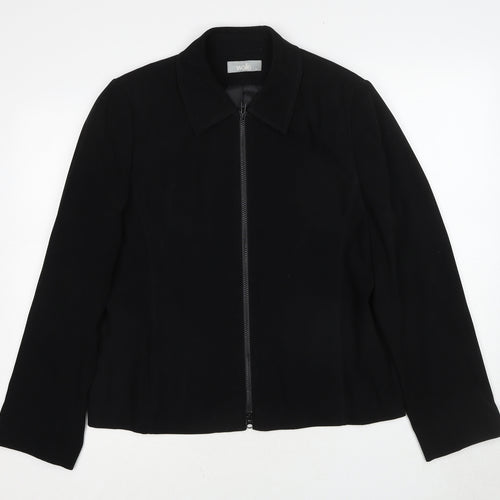 Wallis Womens Black Jacket Size 16 Zip