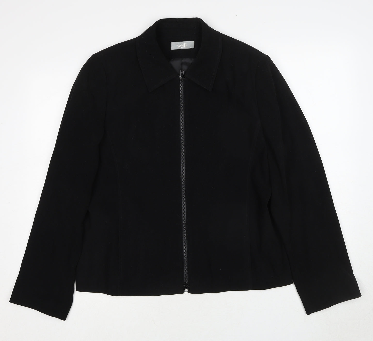 Wallis Womens Black Jacket Size 16 Zip