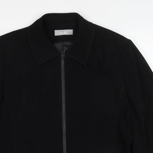 Wallis Womens Black Jacket Size 16 Zip