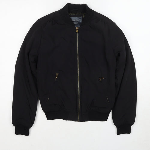 Bershka Womens Black Varsity Jacket Jacket Size M Zip