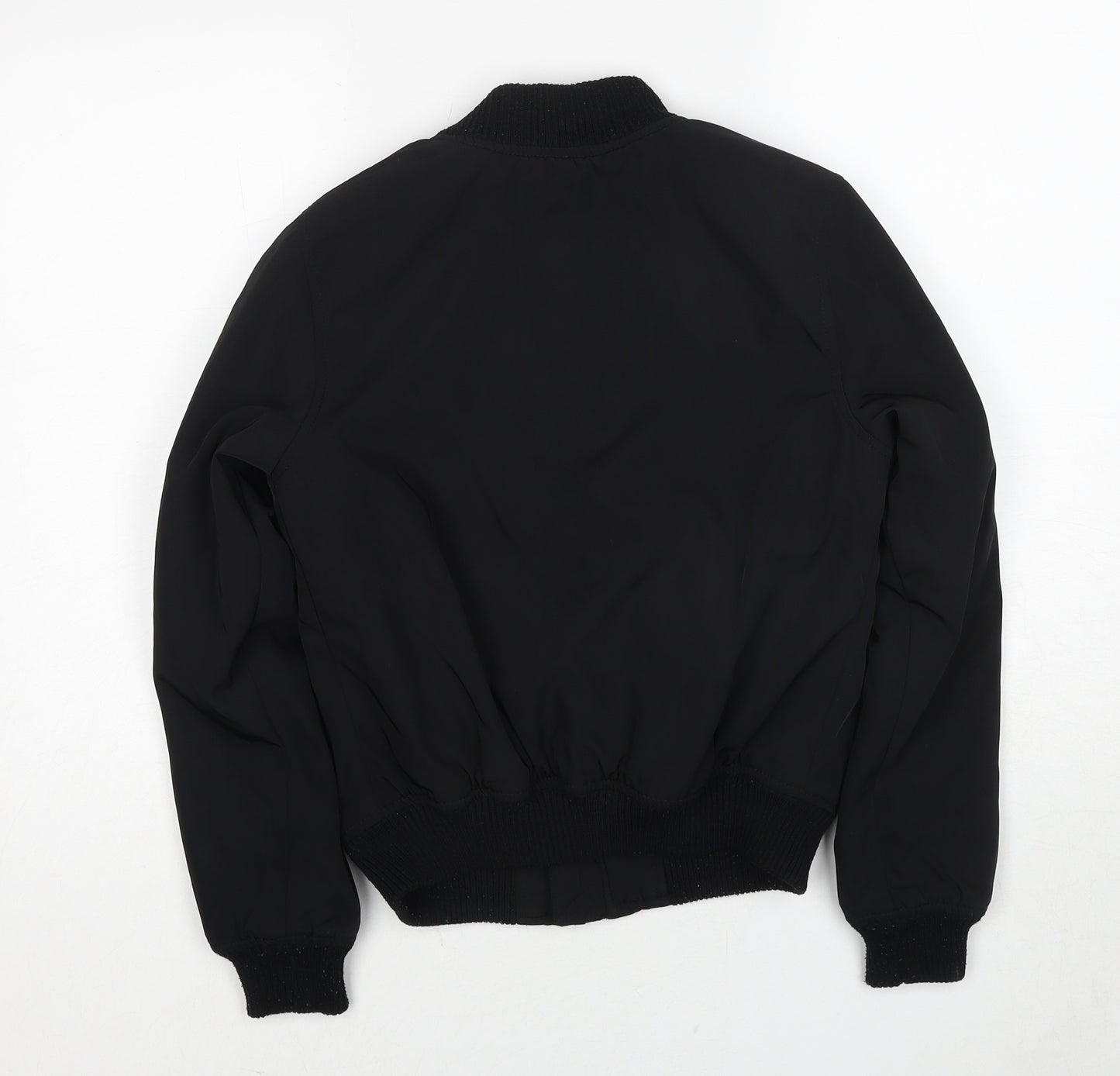 Bershka Womens Black Varsity Jacket Jacket Size M Zip