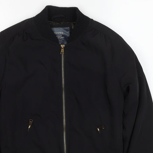 Bershka Womens Black Varsity Jacket Jacket Size M Zip