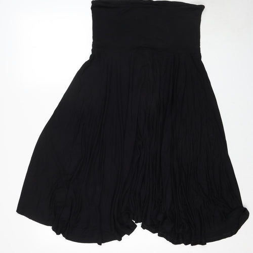 Mint Velvet Womens Black Viscose Fit & Flare Size L Off the Shoulder Pullover
