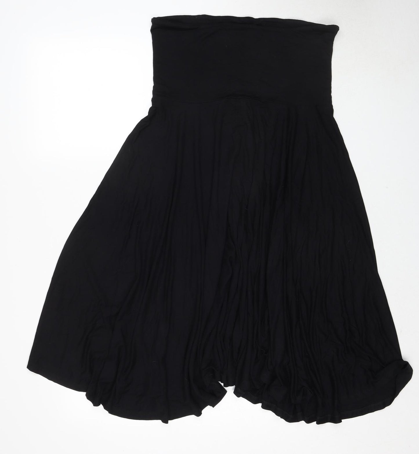 Mint Velvet Womens Black Viscose Fit & Flare Size L Off the Shoulder Pullover