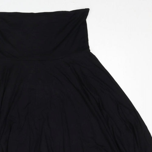 Mint Velvet Womens Black Viscose Fit & Flare Size L Off the Shoulder Pullover