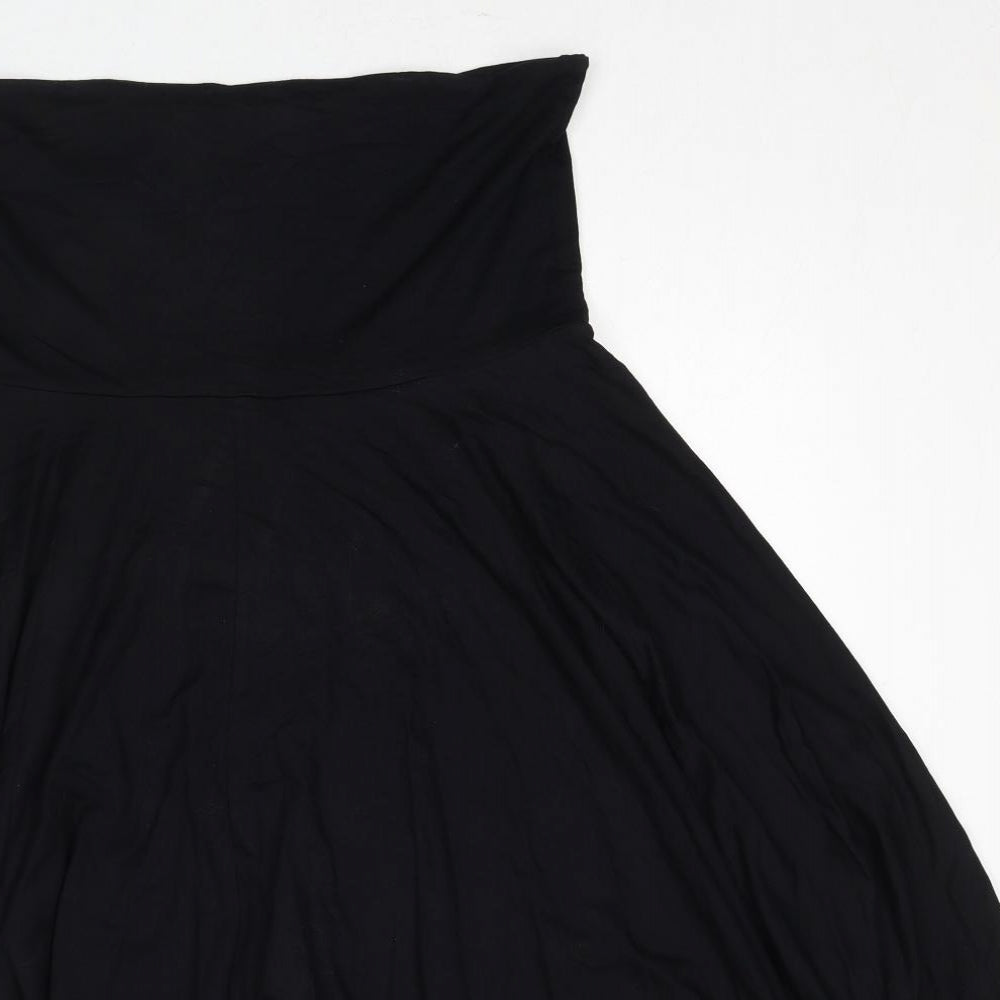 Mint Velvet Womens Black Viscose Fit & Flare Size L Off the Shoulder Pullover