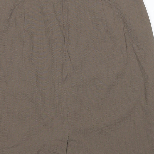 Bianca Womens Brown Polyester Straight & Pencil Skirt Size 12 Zip