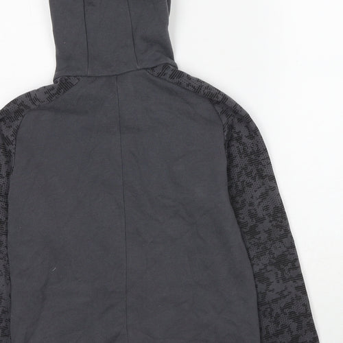 DECATHLON Boys Grey Cotton Pullover Hoodie Size 10 Years Pullover