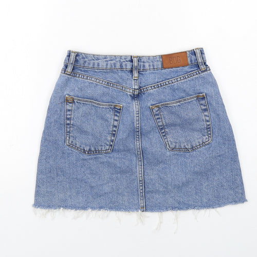 BDG Womens Blue Cotton A-Line Skirt Size XS Zip