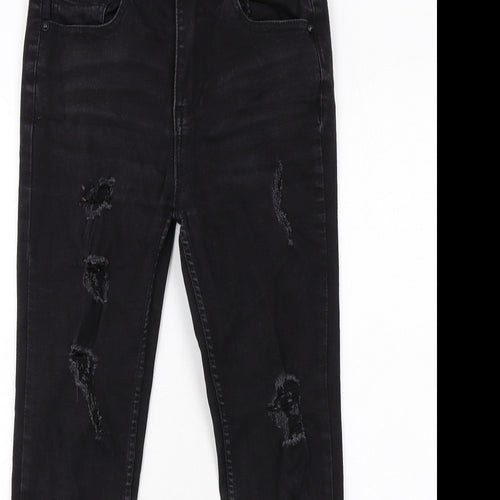 Sonneti Boys Black Cotton Skinny Jeans Size 12-13 Years Regular Zip - Distressed