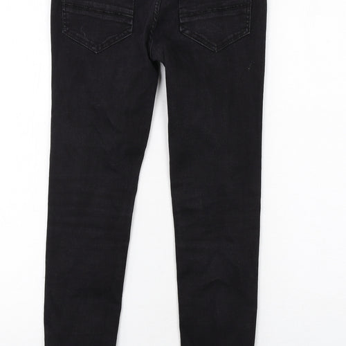 Sonneti Boys Black Cotton Skinny Jeans Size 12-13 Years Regular Zip - Distressed