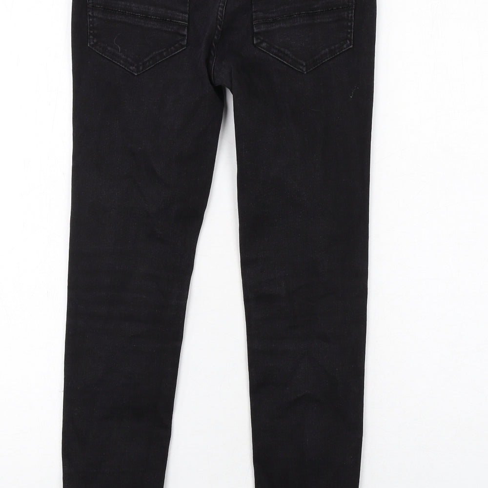 Sonneti Boys Black Cotton Skinny Jeans Size 12-13 Years Regular Zip - Distressed