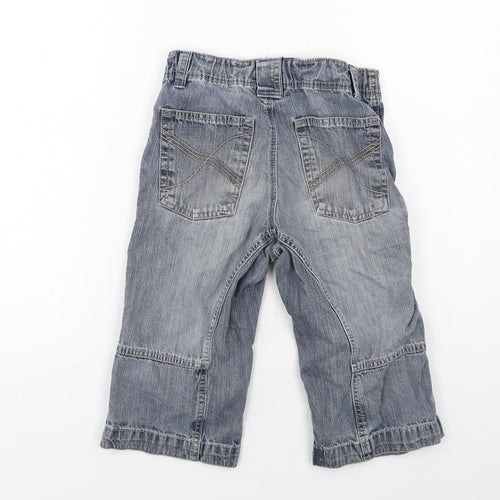Power Kids Boys Blue Cotton Straight Jeans Size 6-7 Years Regular Zip