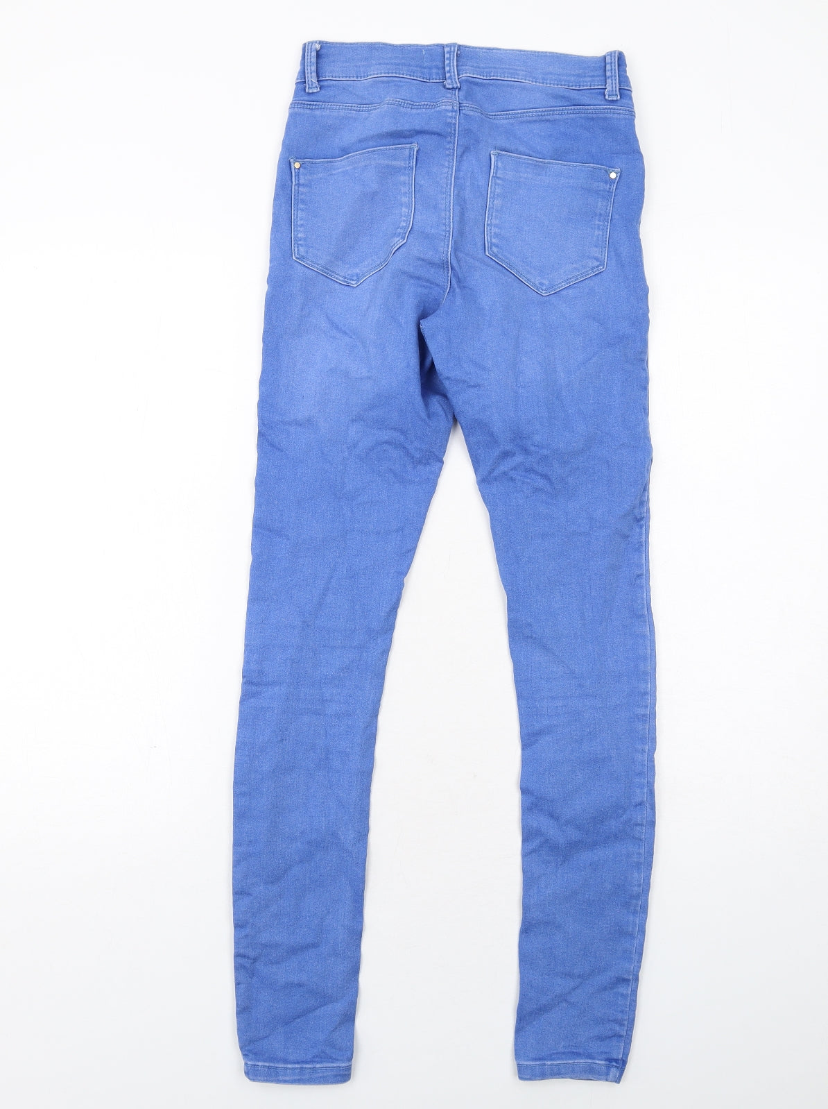 Dorothy Perkins Womens Blue Cotton Skinny Jeans Size 8 Regular Zip