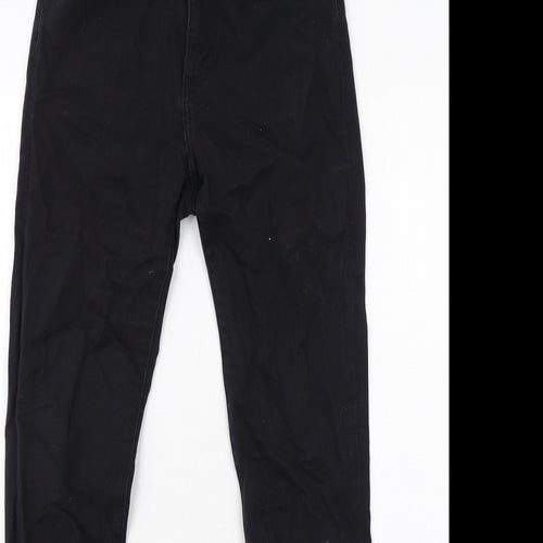 H&M Womens Black Cotton Skinny Jeans Size 8 Regular Zip