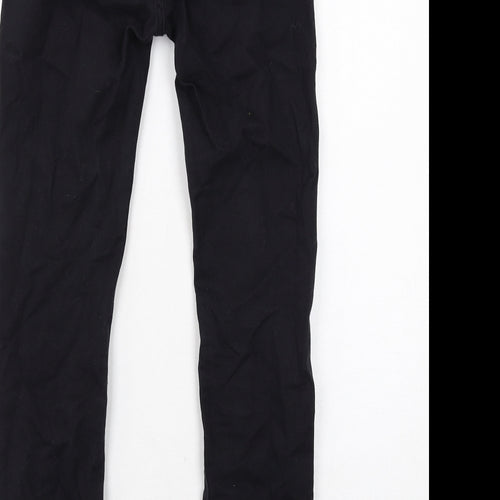 H&M Womens Black Cotton Skinny Jeans Size 8 Regular Zip