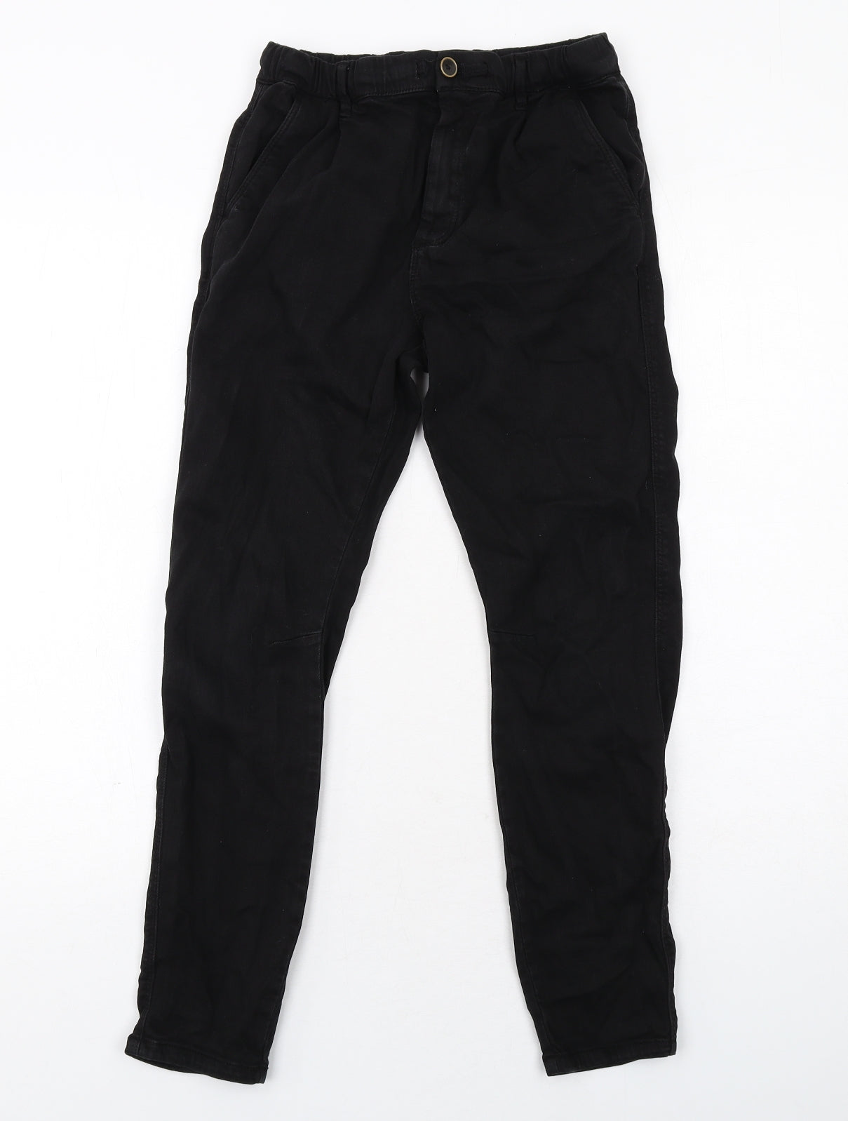 Zara Boys Black Cotton Skinny Jeans Size 11-12 Years Regular Zip