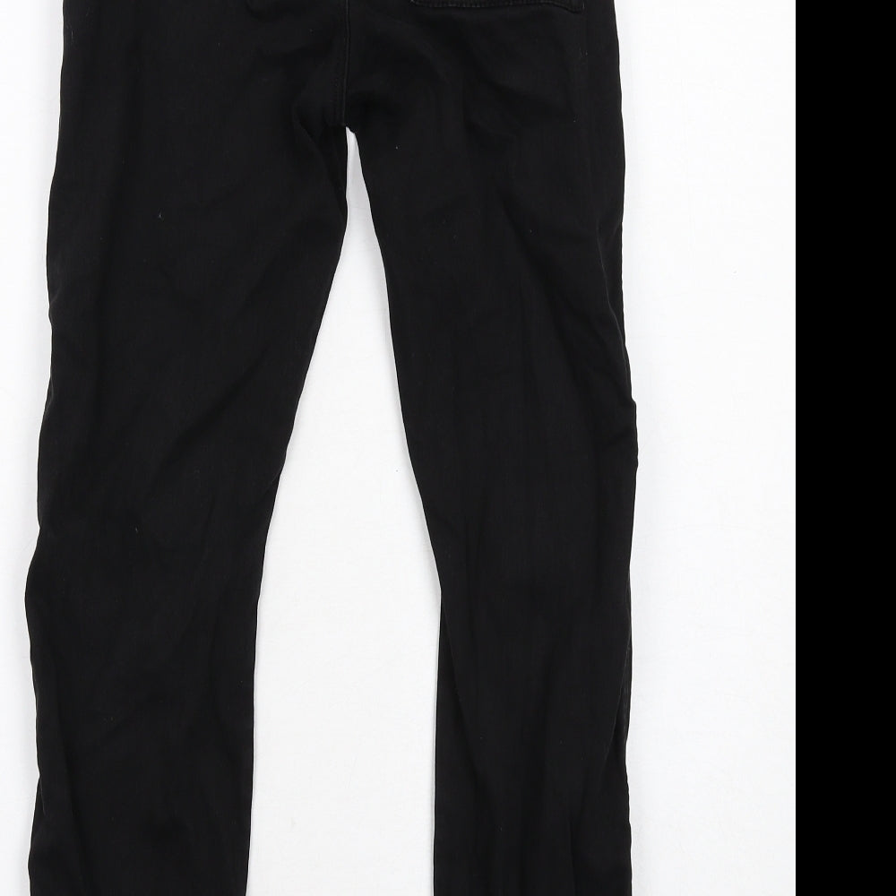 Zara Boys Black Cotton Skinny Jeans Size 11-12 Years Regular Zip