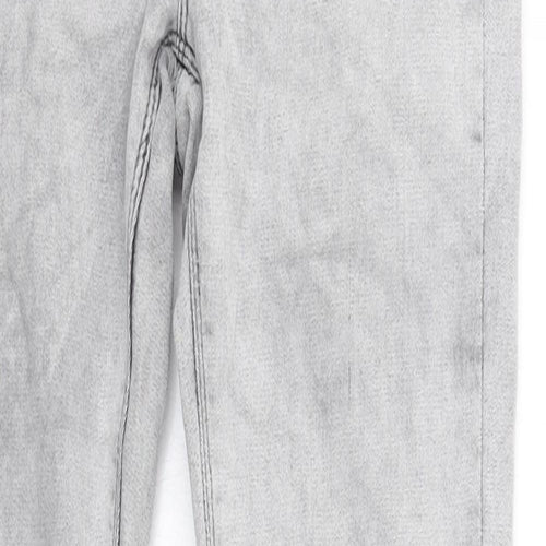 ASOS Womens Grey Cotton Skinny Jeans Size 12 Regular Zip