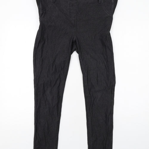 NEXT Womens Black Cotton Straight Jeans Size 10 Regular