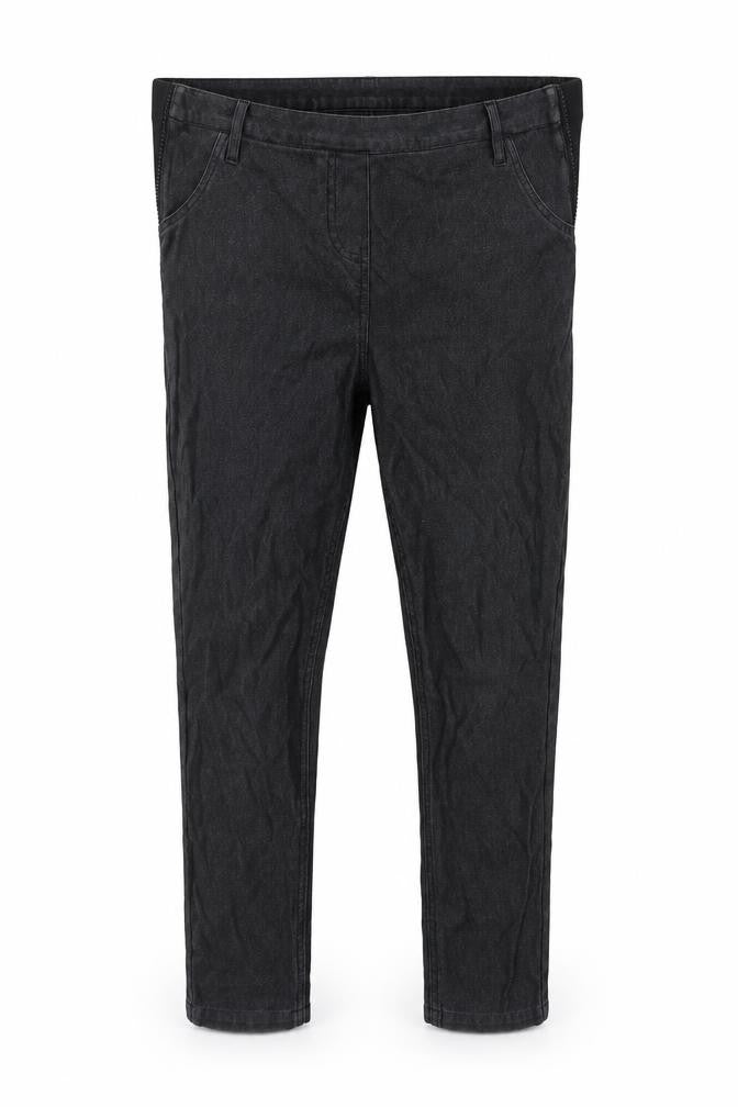 Front view of Next women’s black cotton straight jeans, size UK 10, regular