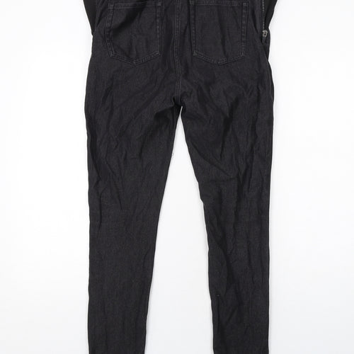 NEXT Womens Black Cotton Straight Jeans Size 10 Regular