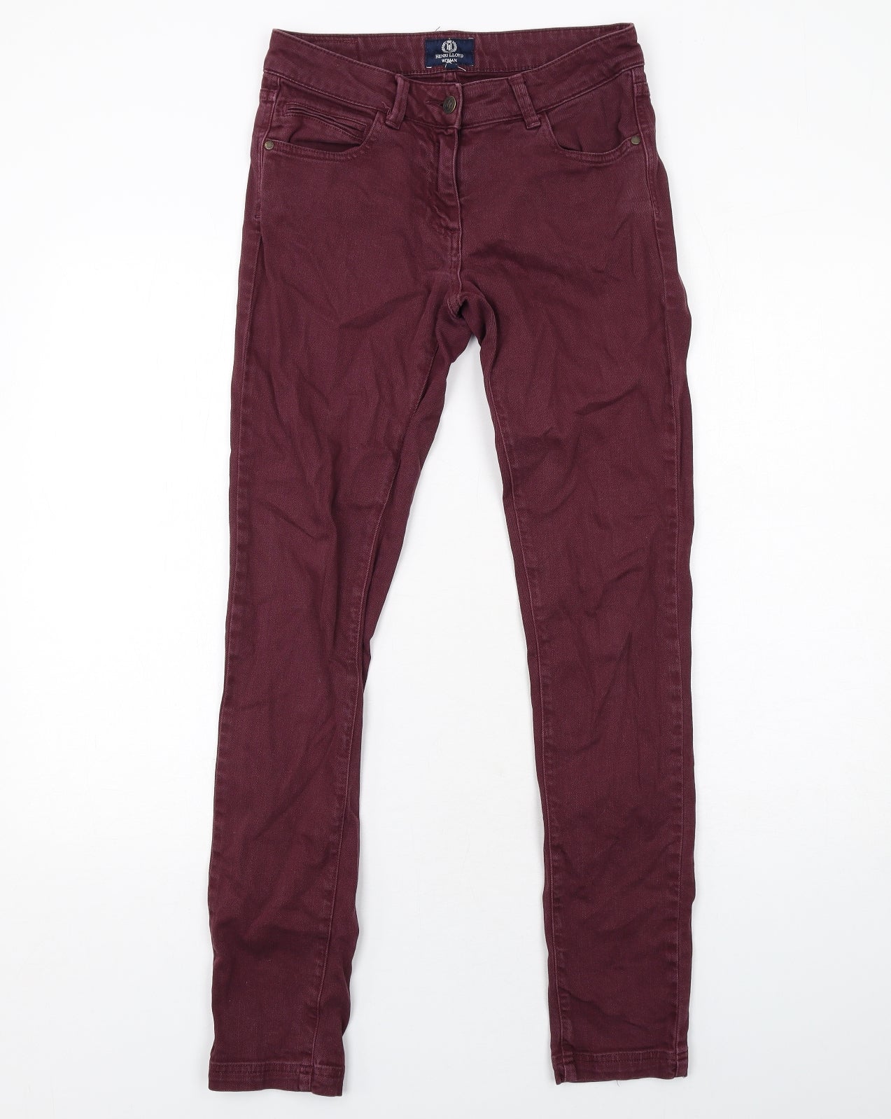 Henri Lloyd Womens Purple Cotton Skinny Jeans Size 8 Regular Zip
