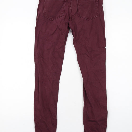 Henri Lloyd Womens Purple Cotton Skinny Jeans Size 8 Regular Zip
