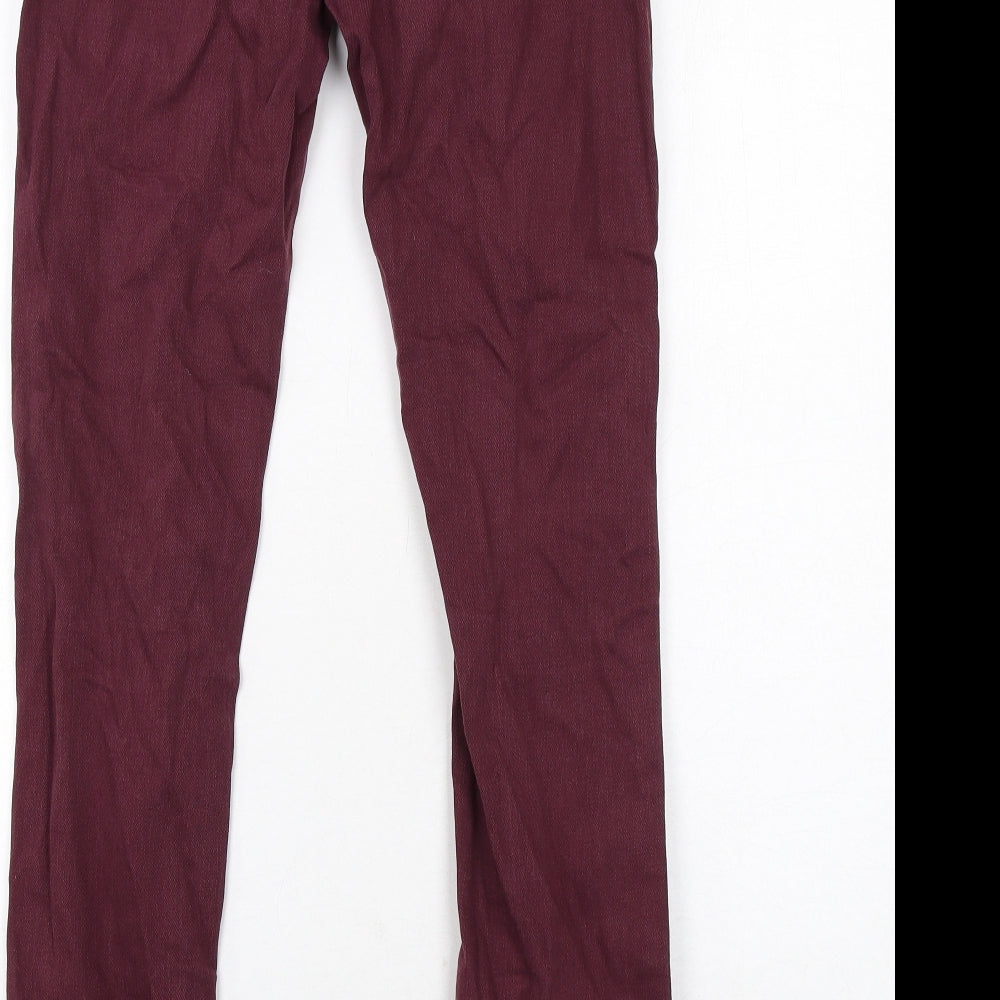 Henri Lloyd Womens Purple Cotton Skinny Jeans Size 8 Regular Zip
