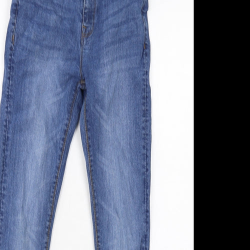 Ripstop Boys Blue Cotton Skinny Jeans Size 11-12 Years Regular Zip