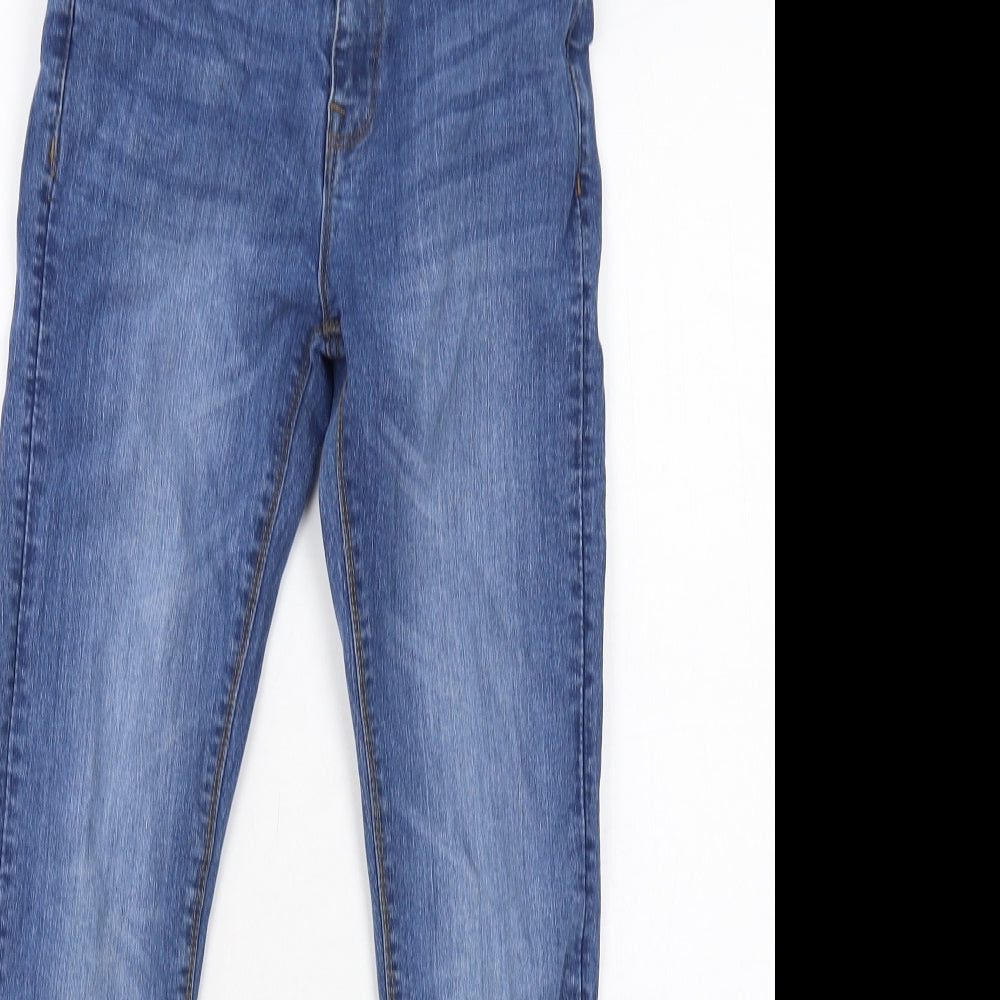 Ripstop Boys Blue Cotton Skinny Jeans Size 11-12 Years Regular Zip